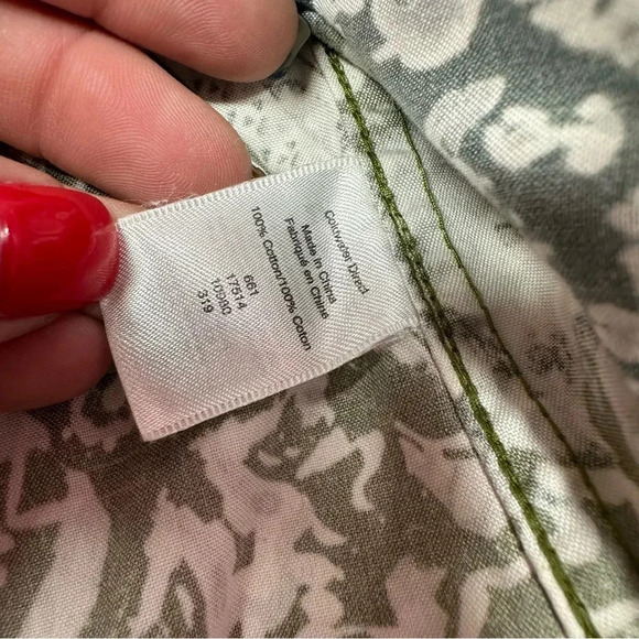 coldwater creek 3/4 sleeve patchwork top sz 8 petite preppy cottagecore - Picture 7 of 8